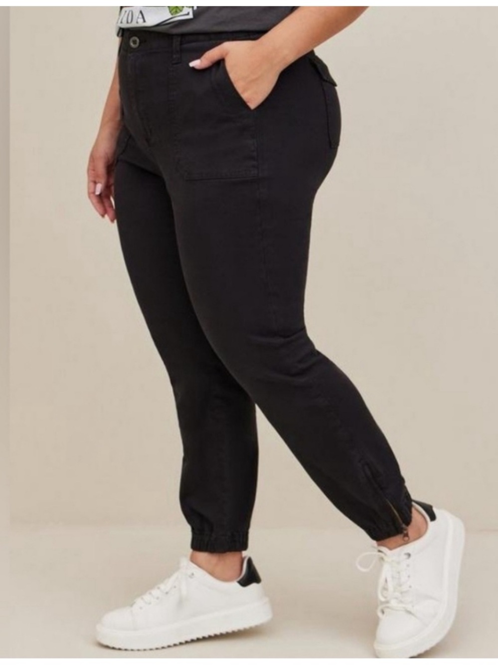 Torrid Black Twill Utility Jogger